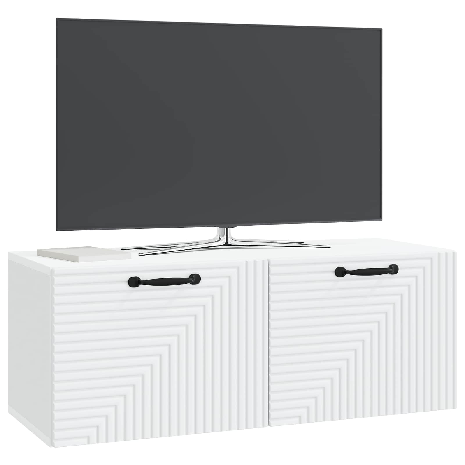 Sieninė TV spintelė Balta 78,5 x 31 x 30 cm Apdirbta mediena