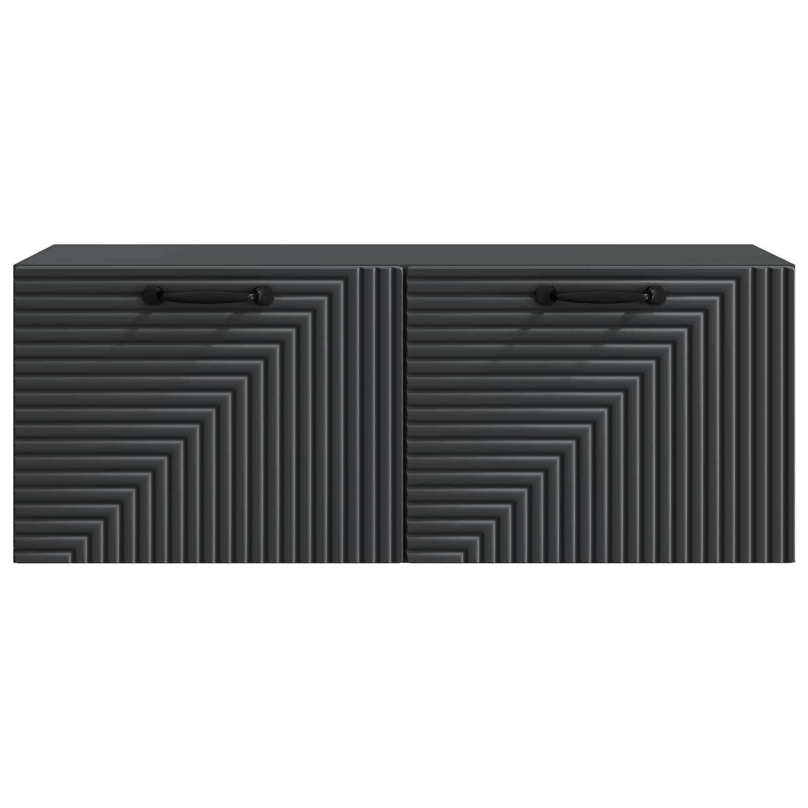 Sieninė TV spintelė Juoda 78,5 x 31 x 30 cm Apdirbta mediena