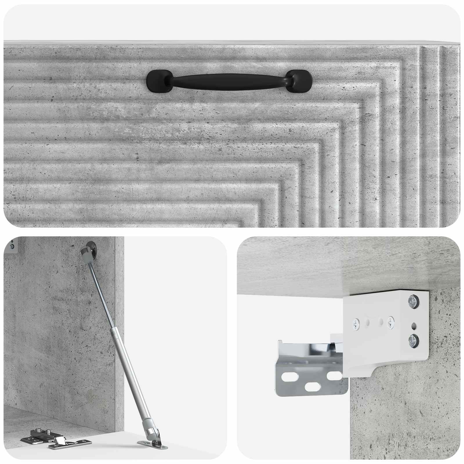 Sieninė TV spintelė Betono pilka 78,5 x 31 x 30 cm
