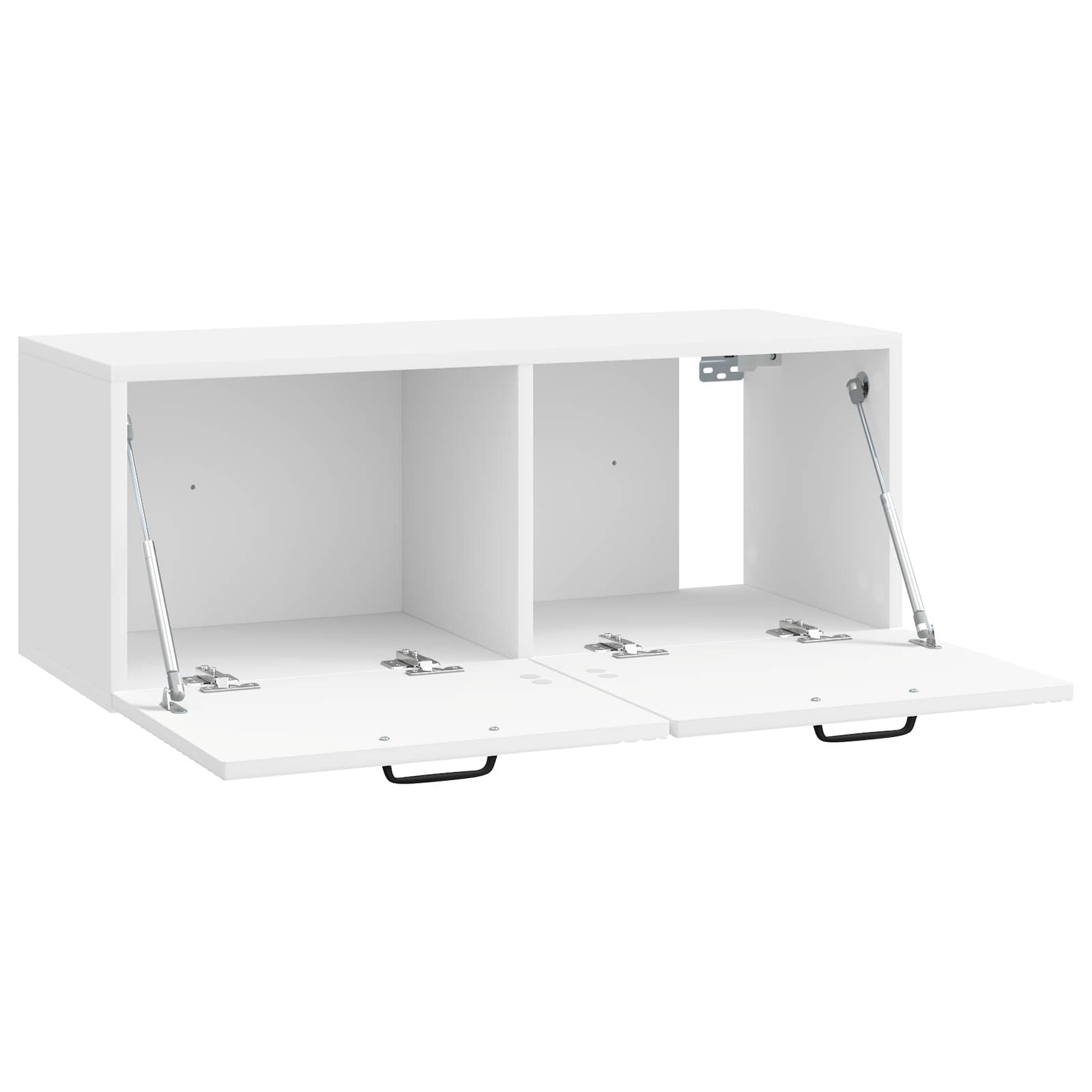 Sieninė TV spintelė Itin blizgi balta 78,5 x 31 x 30 cm