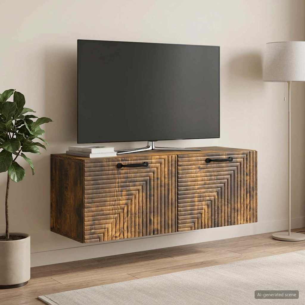 Sieninė TV spintelė Dūminio ąžuolo 78,5 x 31 x 30 cm