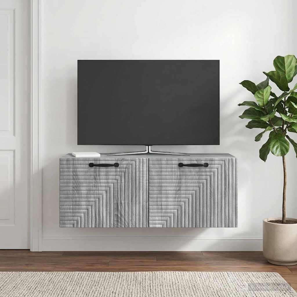 Sieninė TV spintelė Pilka sonoma ąžuolo 78,5 x 31 x 30 cm