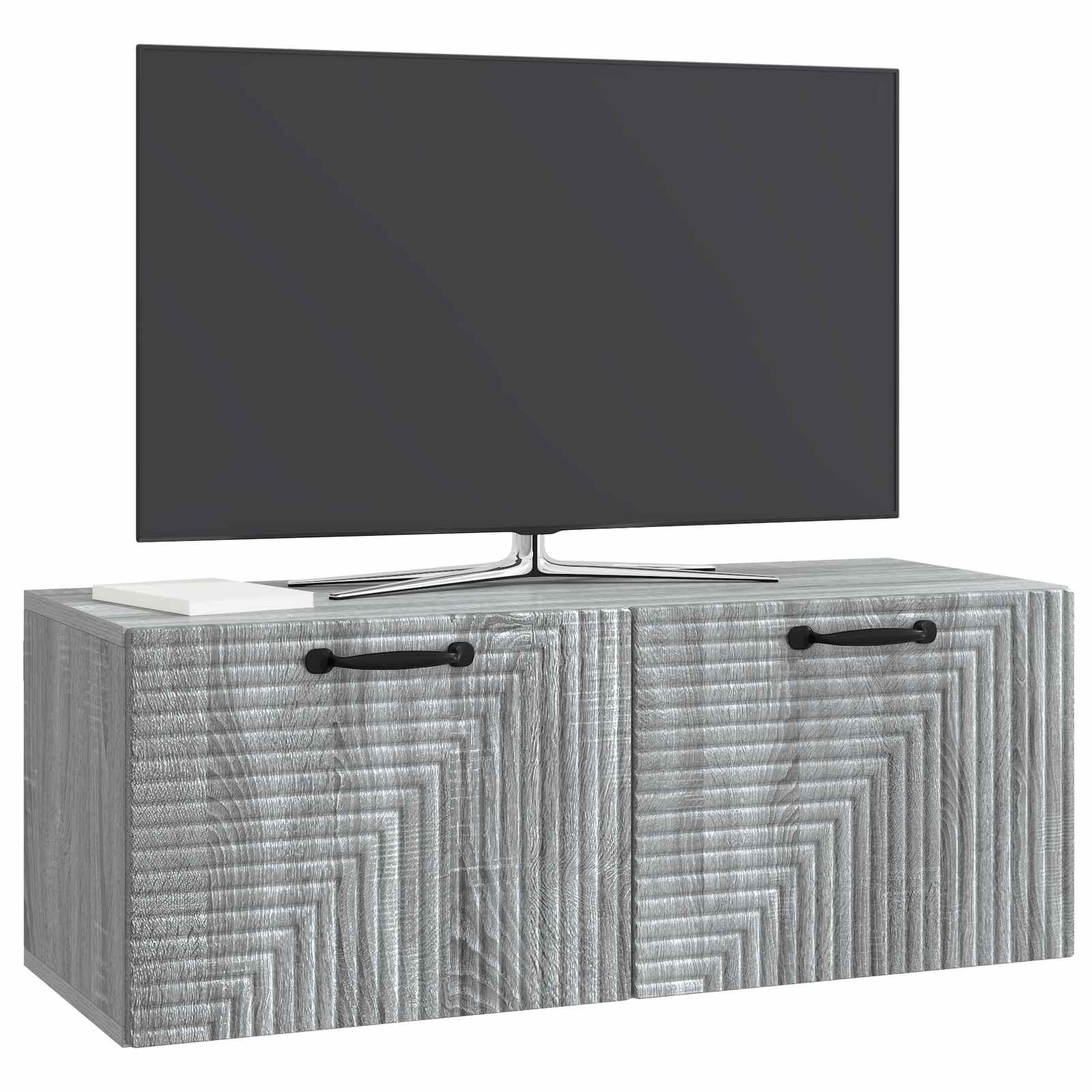 Pie sienas stiprināms TV skapītis, pelēks Sonoma ozolkoka 78,5 x 31 x 30 cm