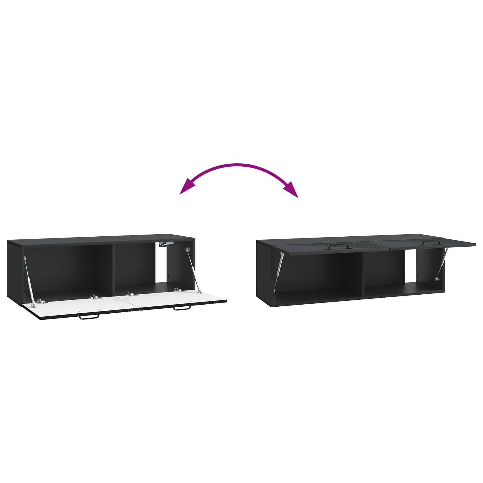 Sienas TV skapītis Melns 98 x 31 x 30 cm Konstruētā koksne