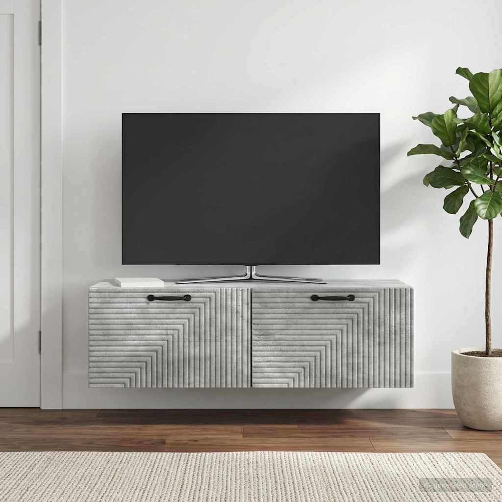 Sieninė TV spintelė Betono pilka 98 x 31 x 30 cm