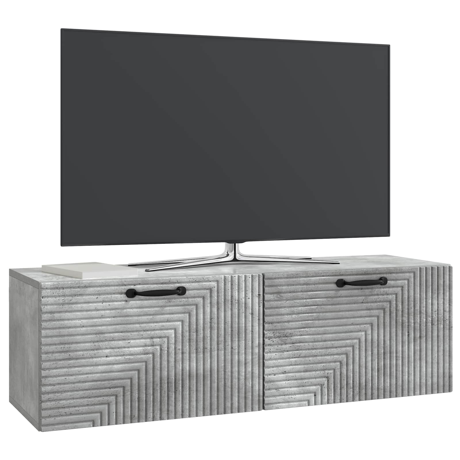 Sieninė TV spintelė Betono pilka 98 x 31 x 30 cm