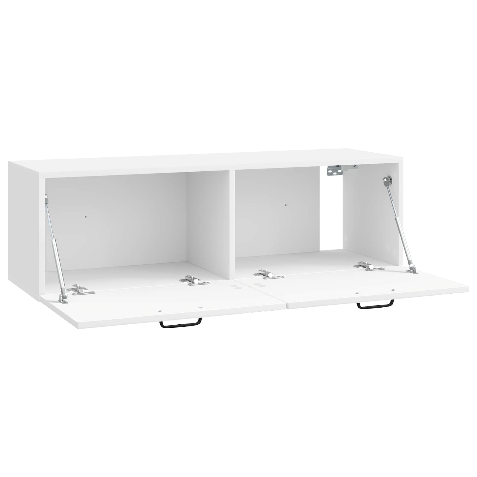 Sieninė TV spintelė Itin blizgi balta 98 x 31 x 30 cm