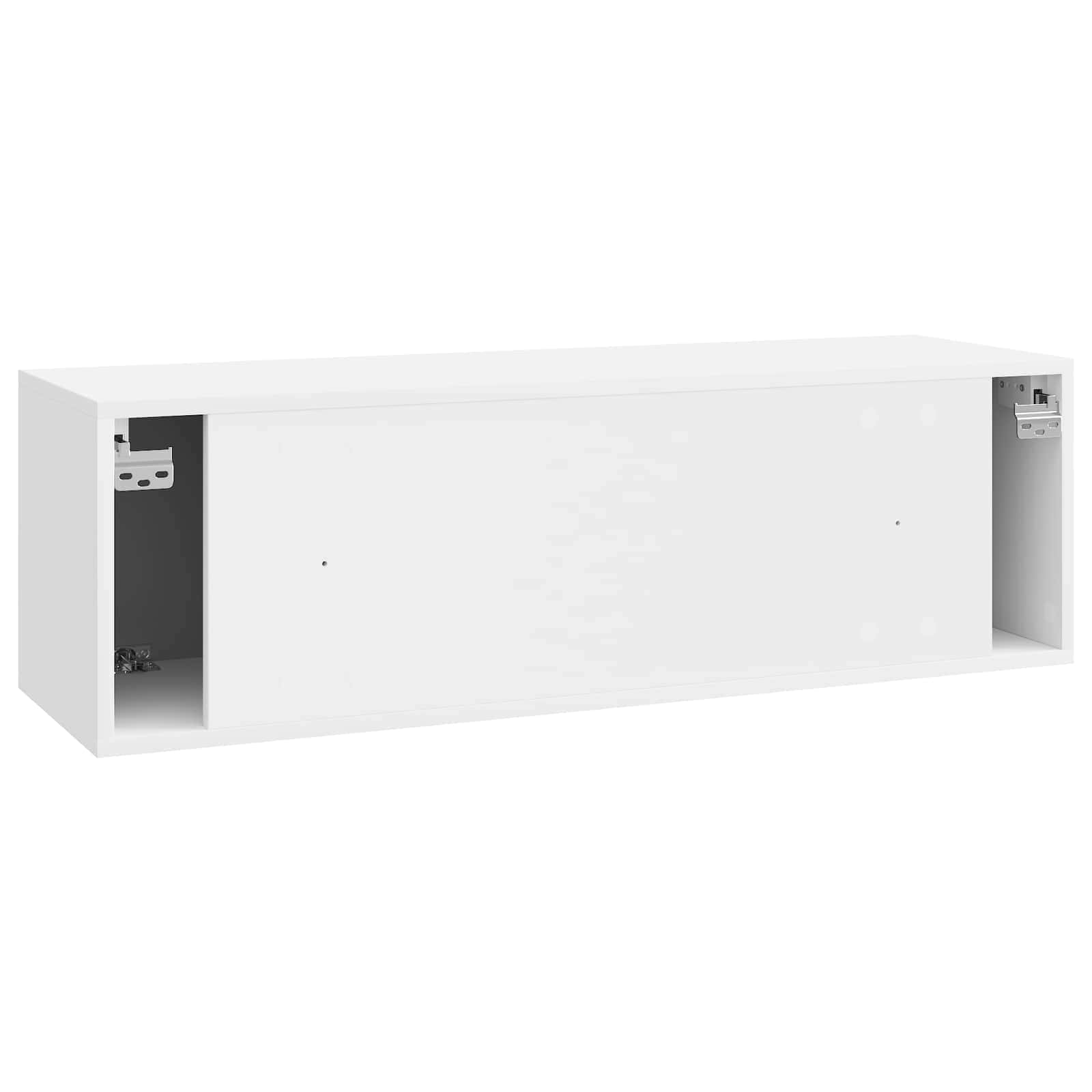 Sieninė TV spintelė Itin blizgi balta 98 x 31 x 30 cm