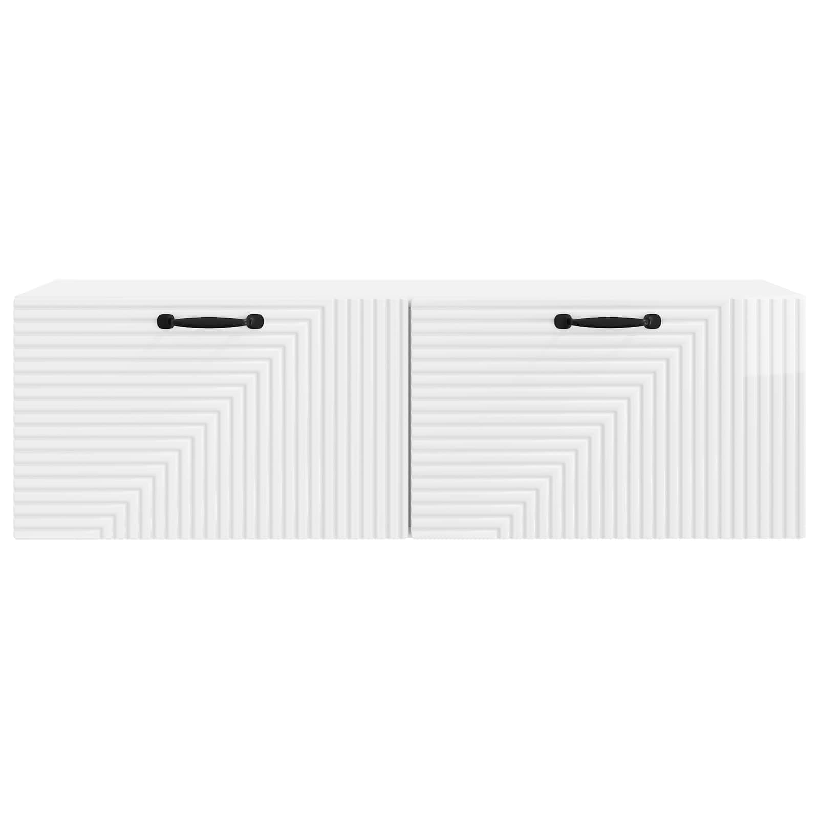 Sieninė TV spintelė Itin blizgi balta 98 x 31 x 30 cm