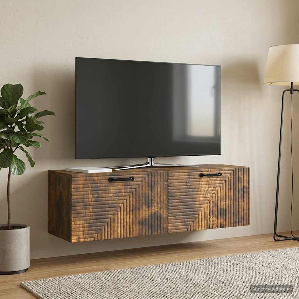 Sieninė TV spintelė Dūminio ąžuolo 98 x 31 x 30 cm