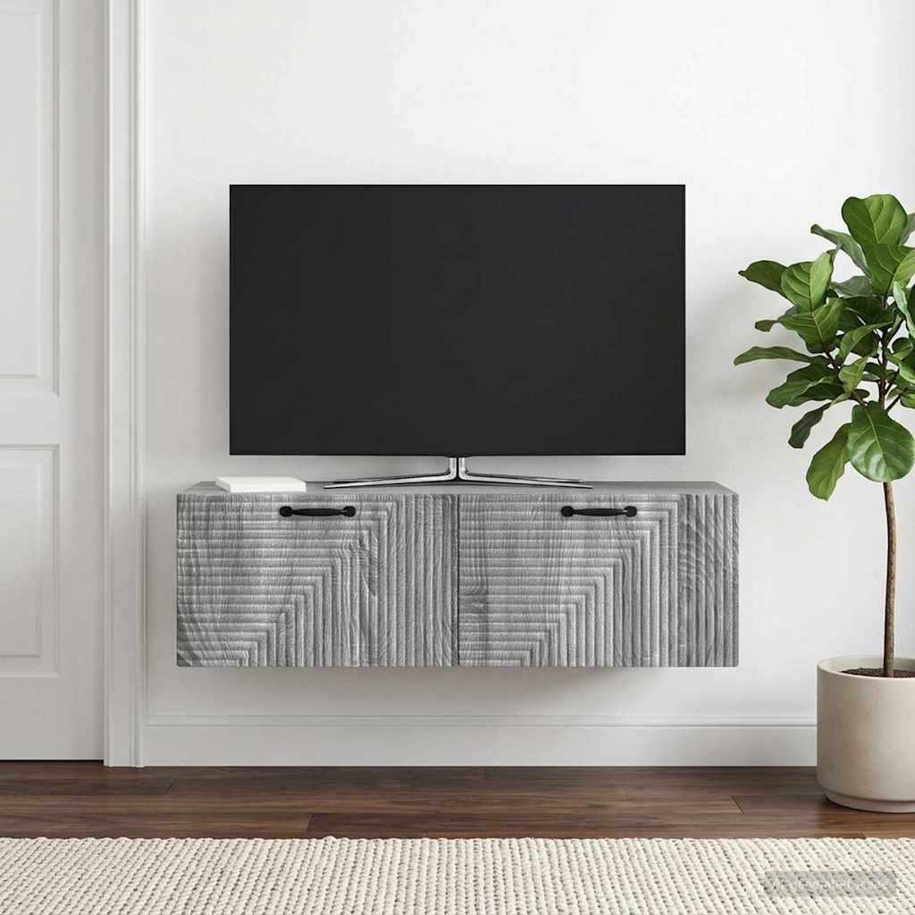 Sieninė TV spintelė Pilka sonoma ąžuolo 98 x 31 x 30 cm