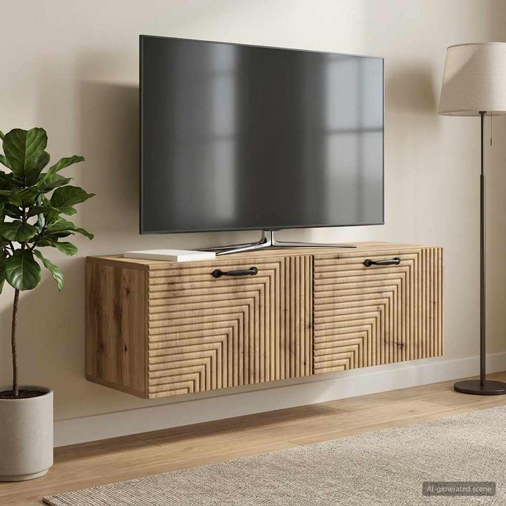 Sieninė TV spintelė Artisano ąžuolo 98 x 31 x 30 cm