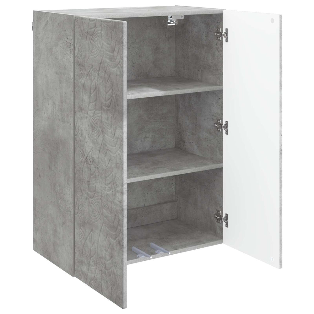 Prie sienos montuojama spinta Betono pilka 66 x 34,5 x 90 cm