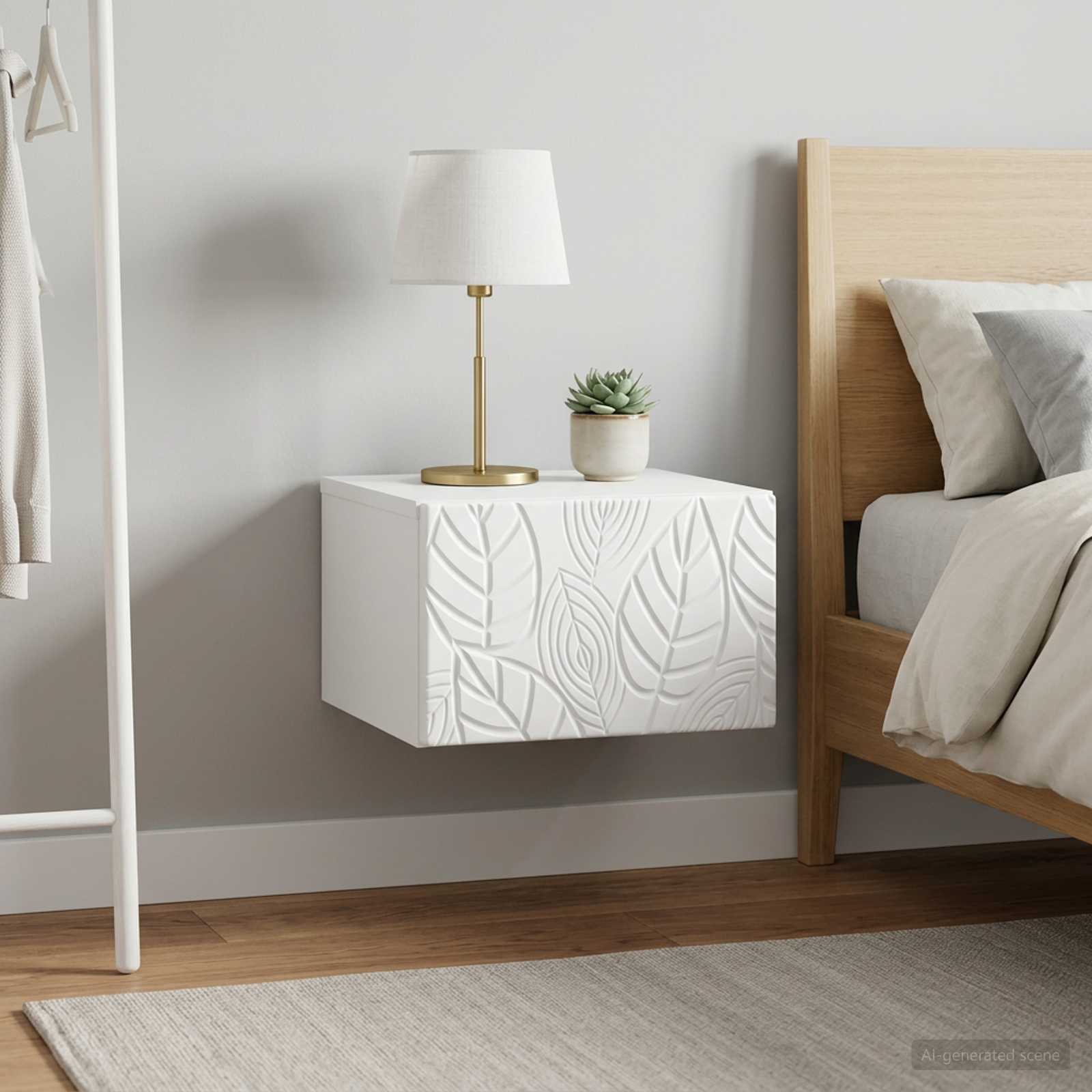 Sieninis šoninis staliukas 2 pcs Balta 34,5 x 33 x 20 cm