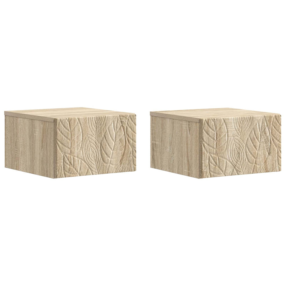 Sieninis šoninis staliukas 2 pcs Sonoma ąžuolas