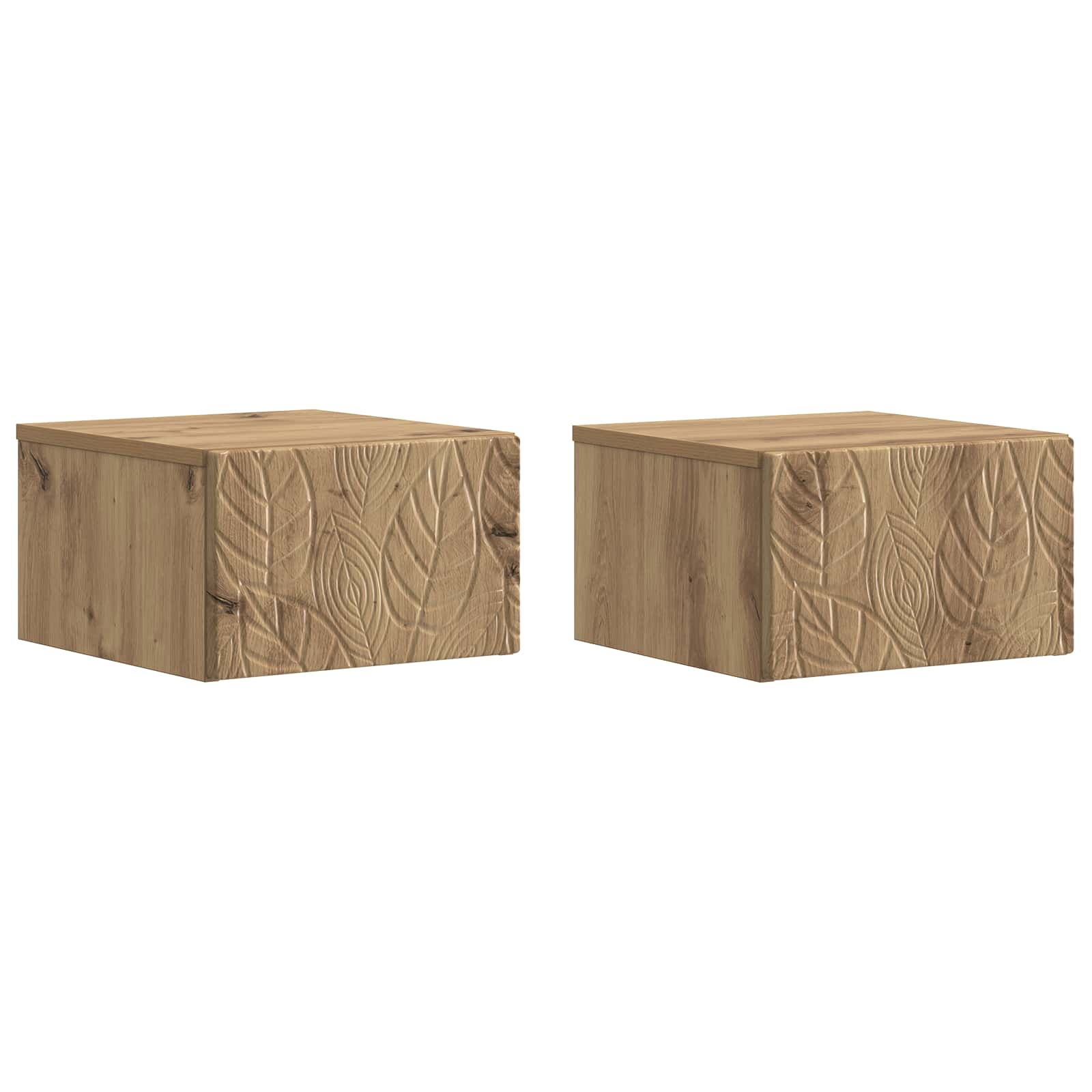 Sieninis šoninis staliukas 2 pcs Artisano ąžuolo