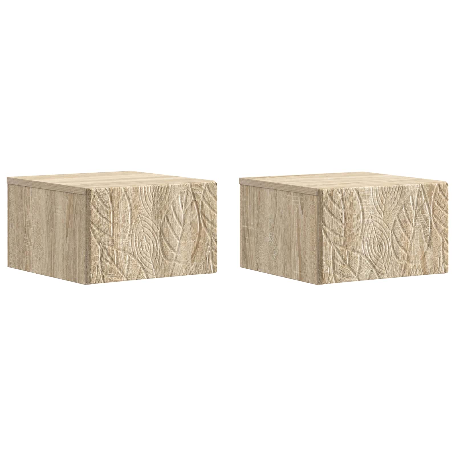 Sieninis naktinis staliukas 2 pcs Sonoma ąžuolas