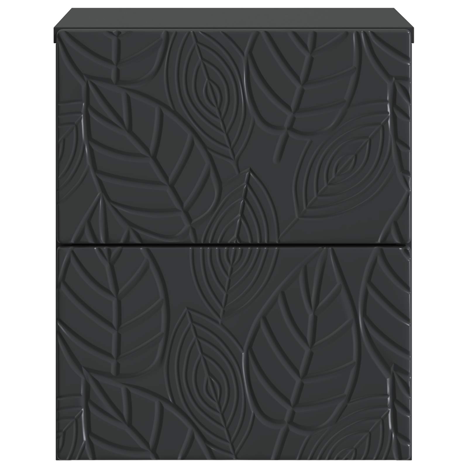 Sieninis naktinis staliukas 2 pcs Juoda 34,5 x 33 x 40 cm