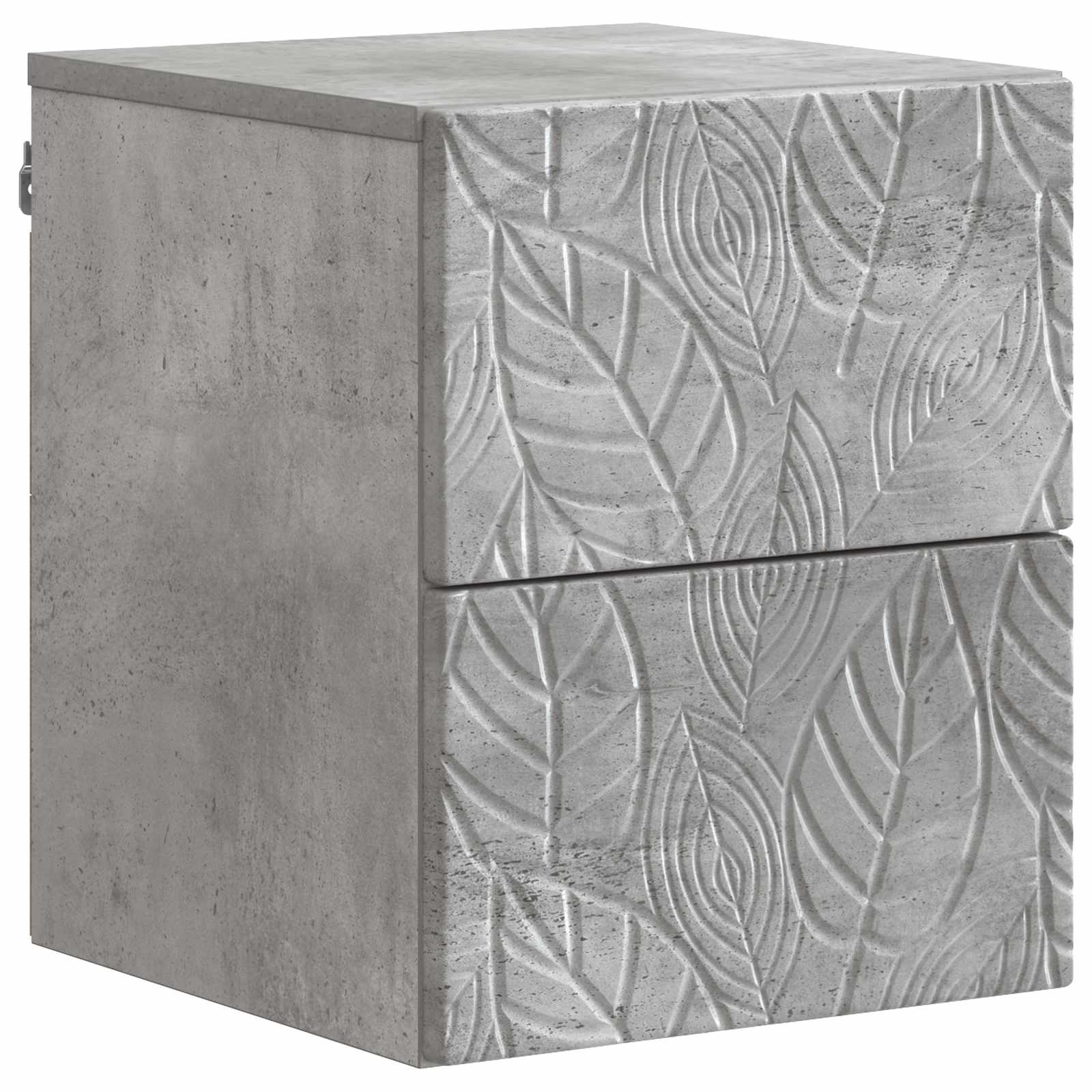 Sieninis naktinis staliukas Betono pilka 34,5 x 33 x 40 cm