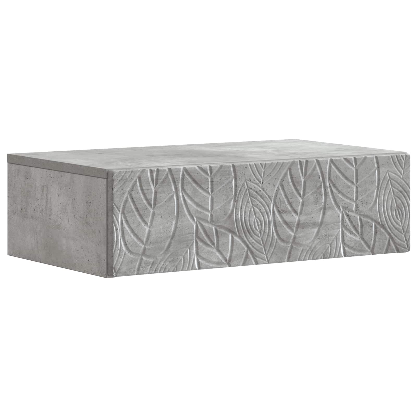 Sieninis šoninis staliukas Betono pilka 87,5 x 34,5 x 17 cm
