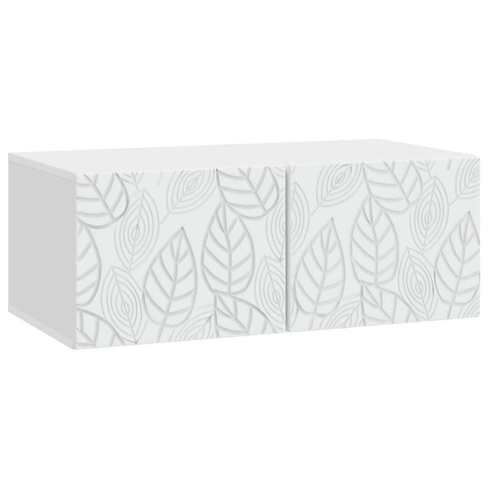 Sieninė TV spintelė 59,5 x 41 x 30 cm Balta Apdirbta mediena