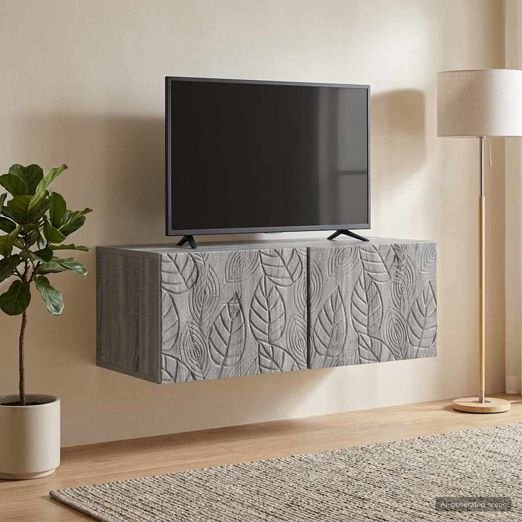 Sieninė TV spintelė 59,5 x 41 x 30 cm Pilka Sonoma