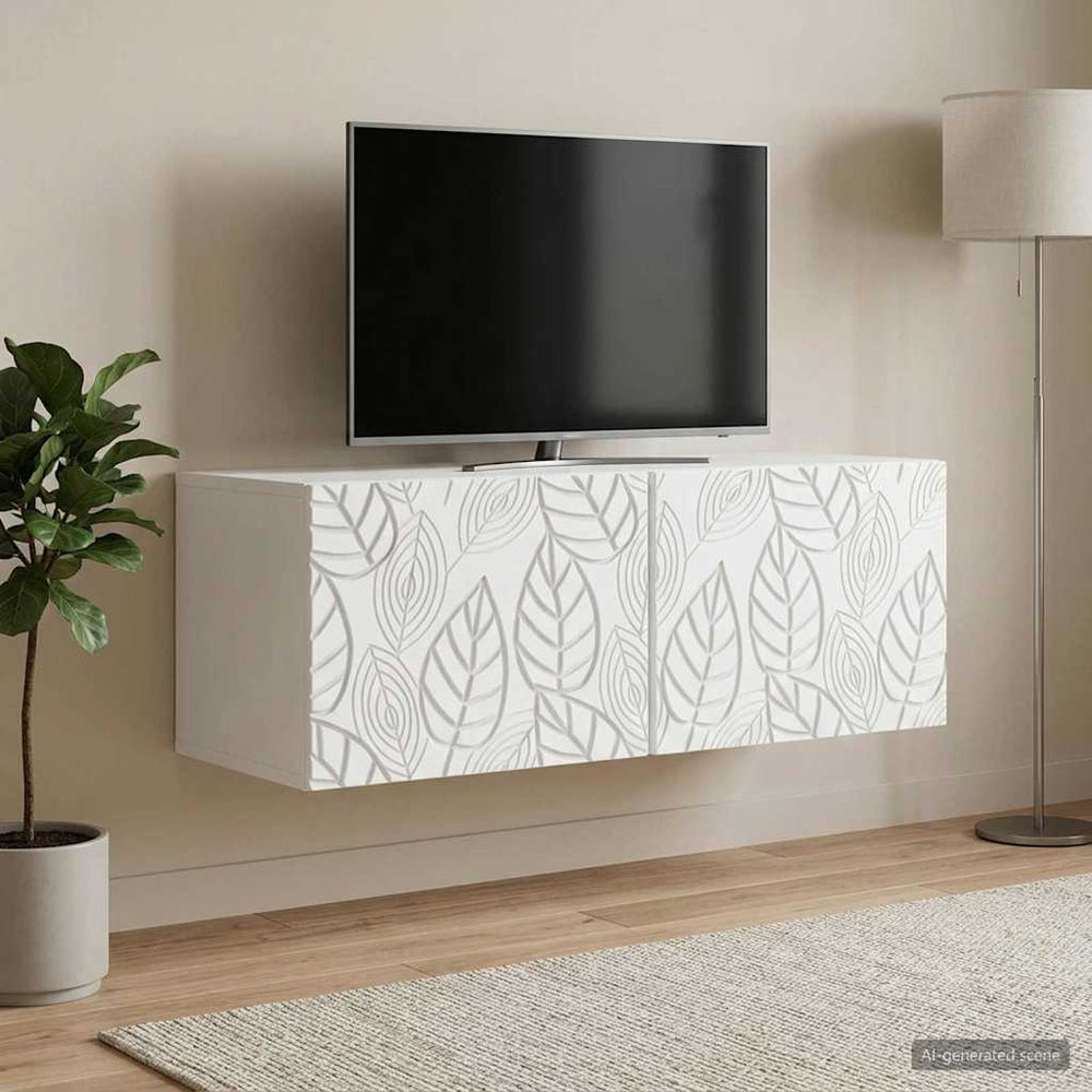 Sieninė TV spintelė 78,5 x 41 x 30 cm Balta Apdirbta mediena