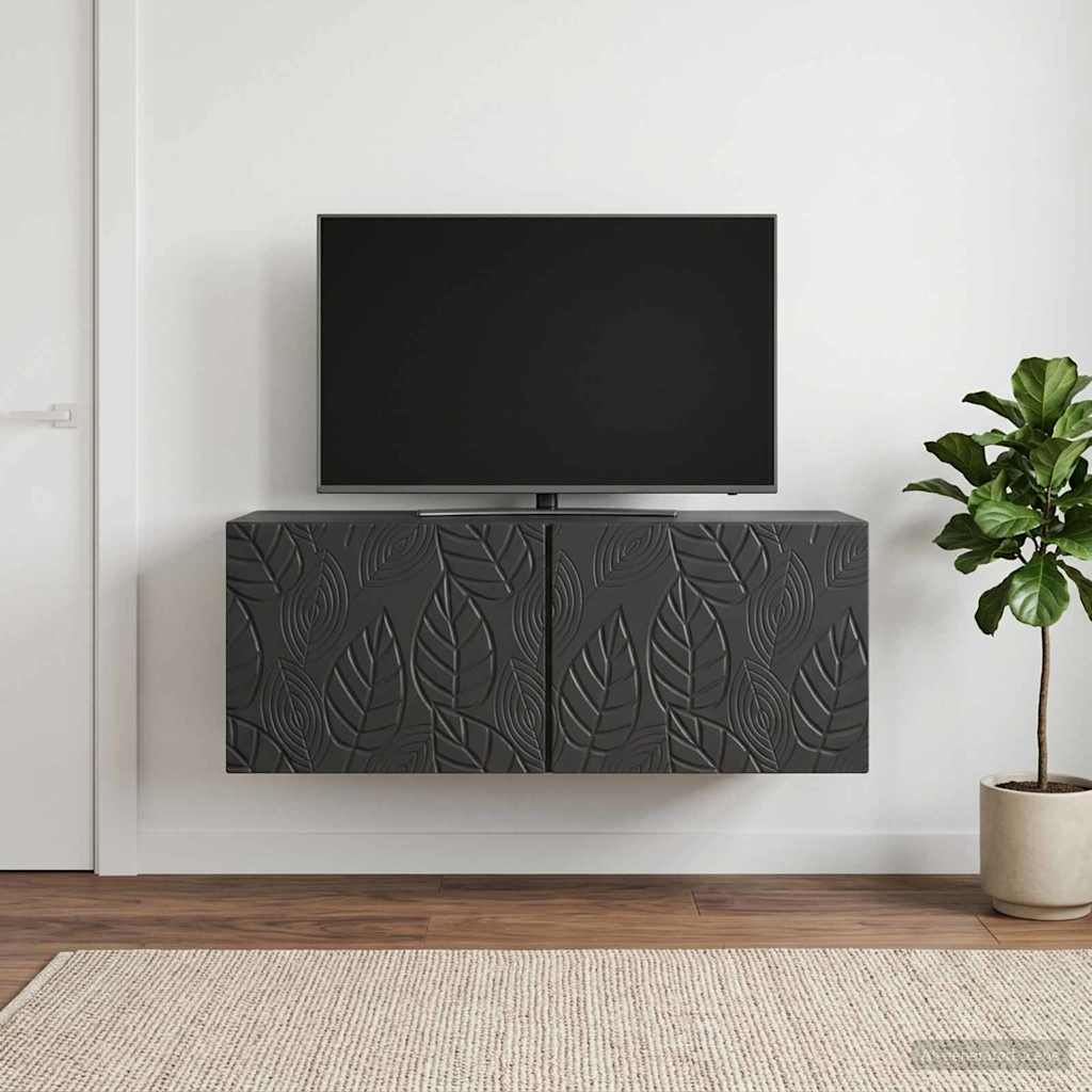 Sieninė TV spintelė 78,5 x 41 x 30 cm Juoda Apdirbta mediena