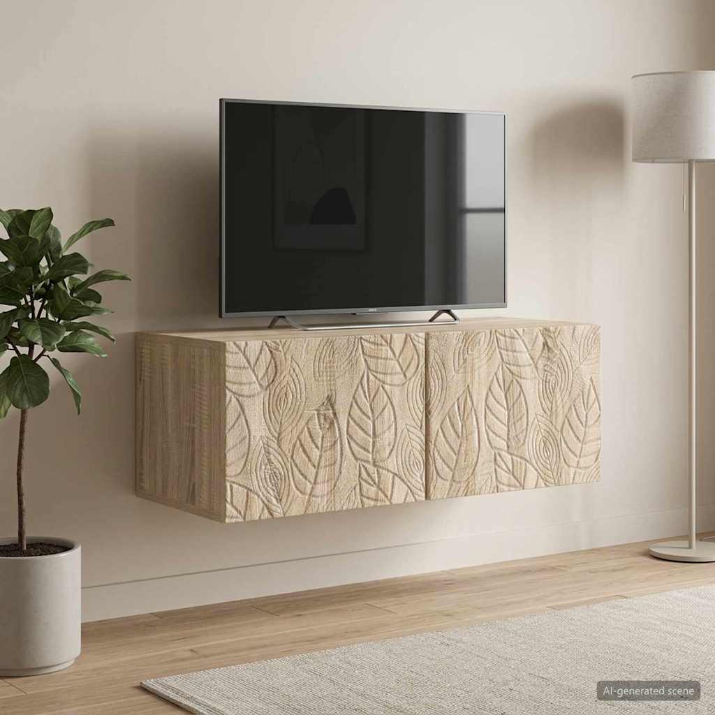 Sieninė TV spintelė 78,5 x 41 x 30 cm Sonoma ąžuolas