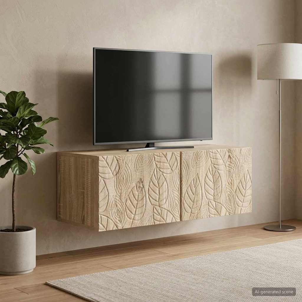 Sieninė TV spintelė 98 x 41 x 30 cm Sonoma ąžuolas