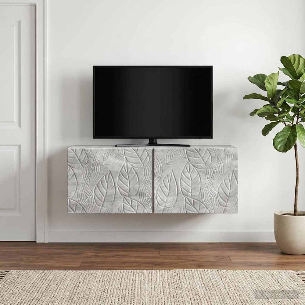 Sieninė TV spintelė 98 x 41 x 30 cm Betono pilka
