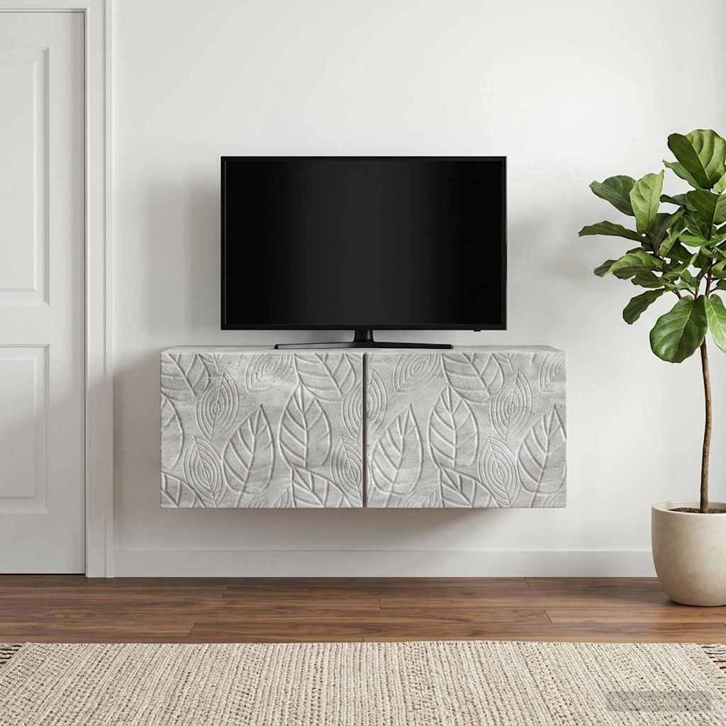 Sieninė TV spintelė 98 x 41 x 30 cm Betono pilka