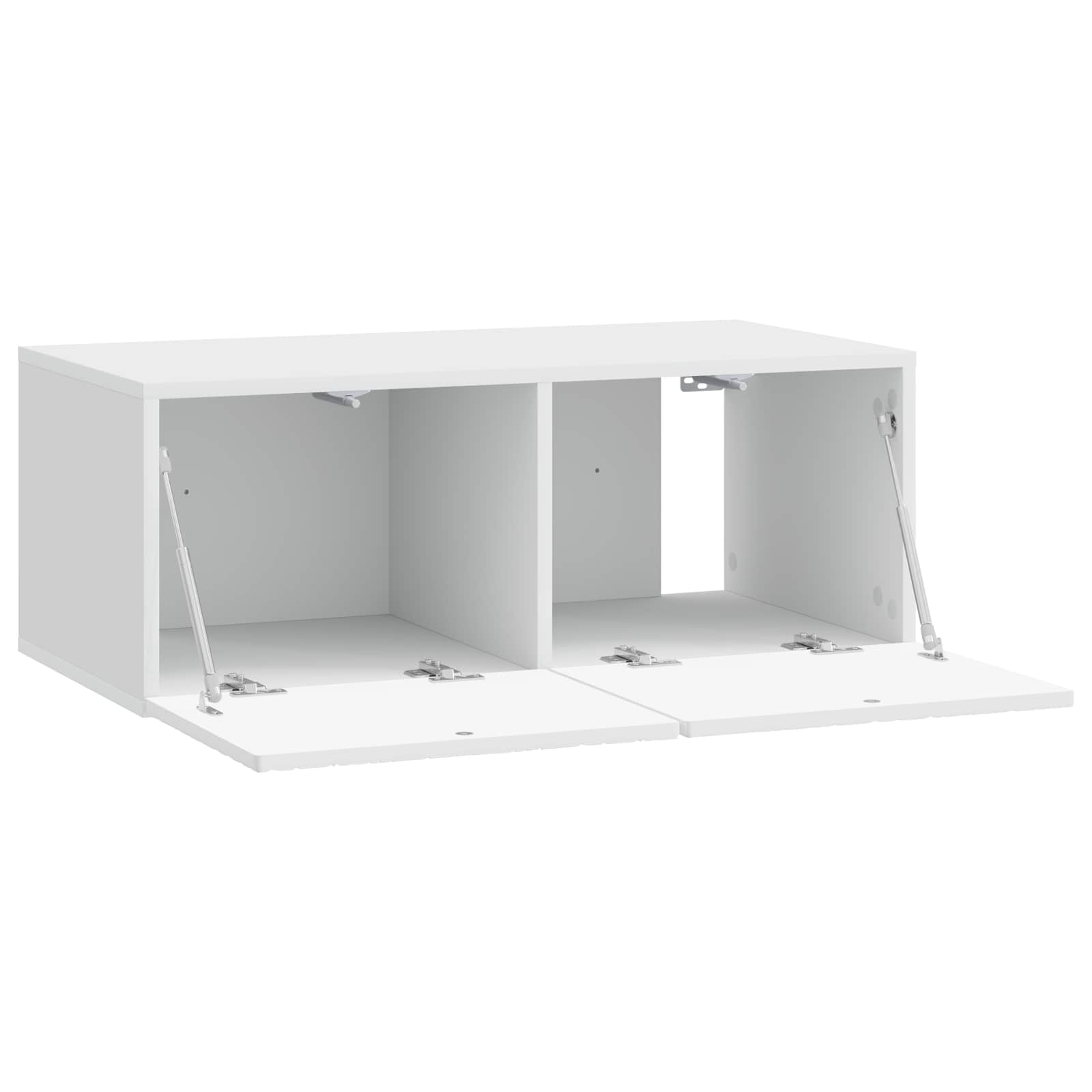 Sieninė TV spintelė 98 x 41 x 30 cm Itin blizgi balta