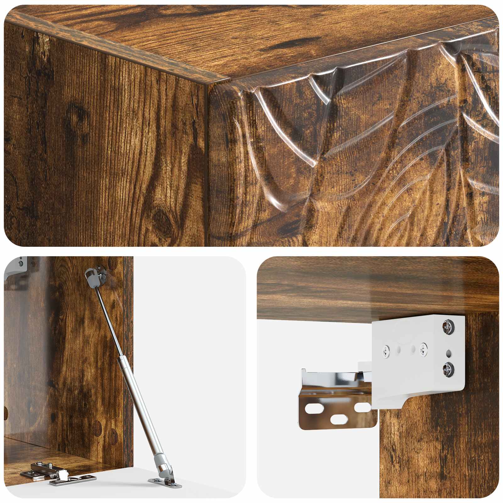 Sieninė TV spintelė 98 x 41 x 30 cm Dūminio ąžuolo