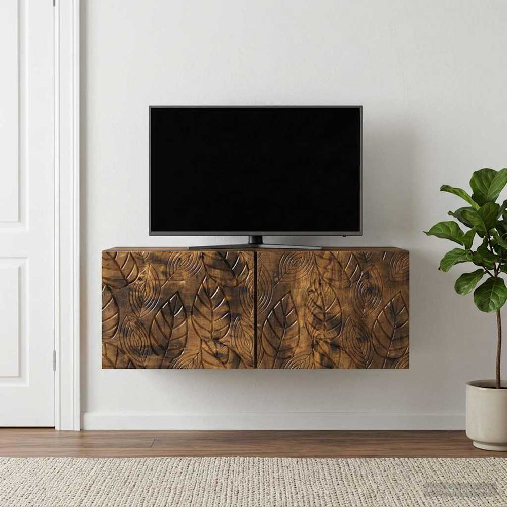 Sieninė TV spintelė 98 x 41 x 30 cm Dūminio ąžuolo