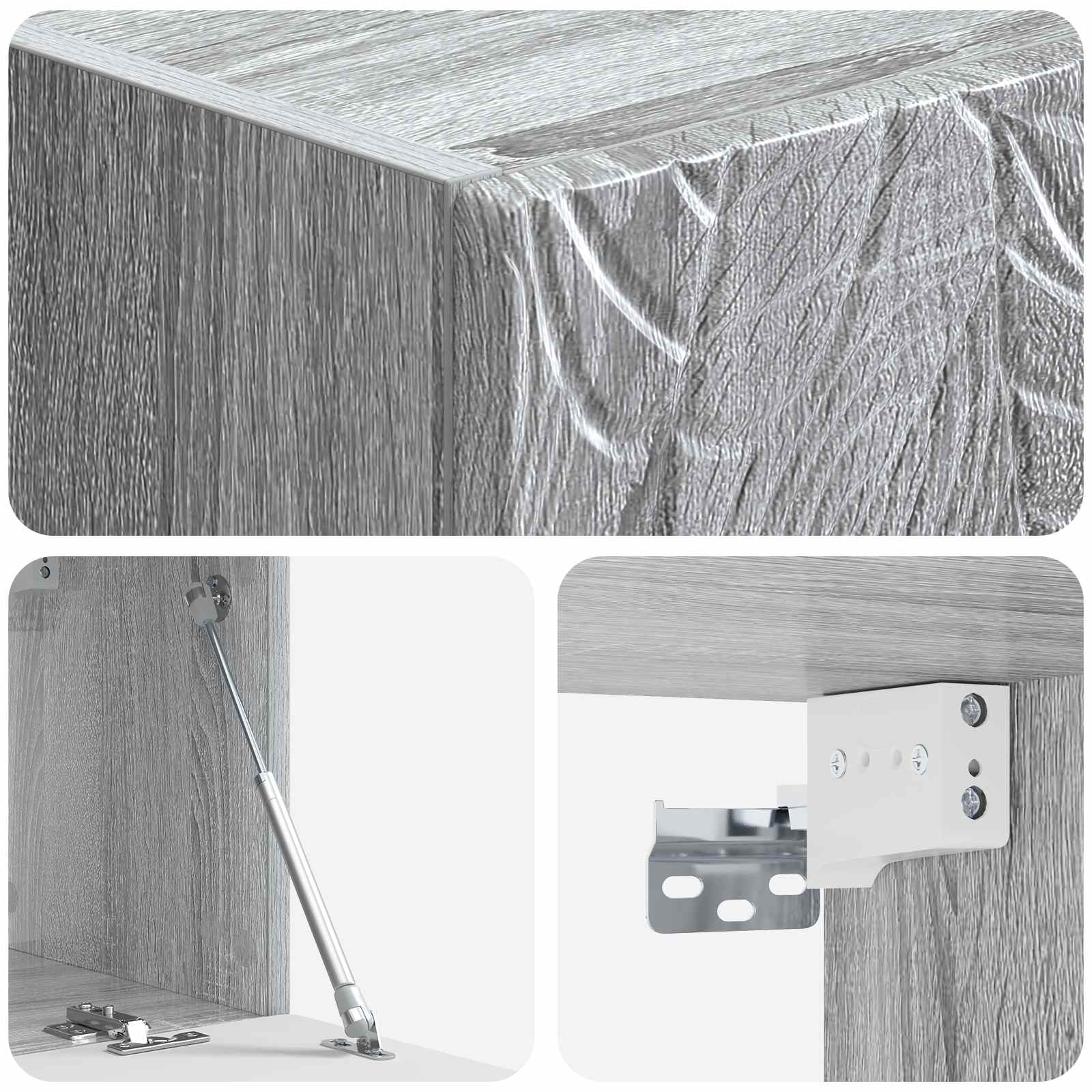 Sieninė TV spintelė 98 x 41 x 30 cm Pilka Sonoma
