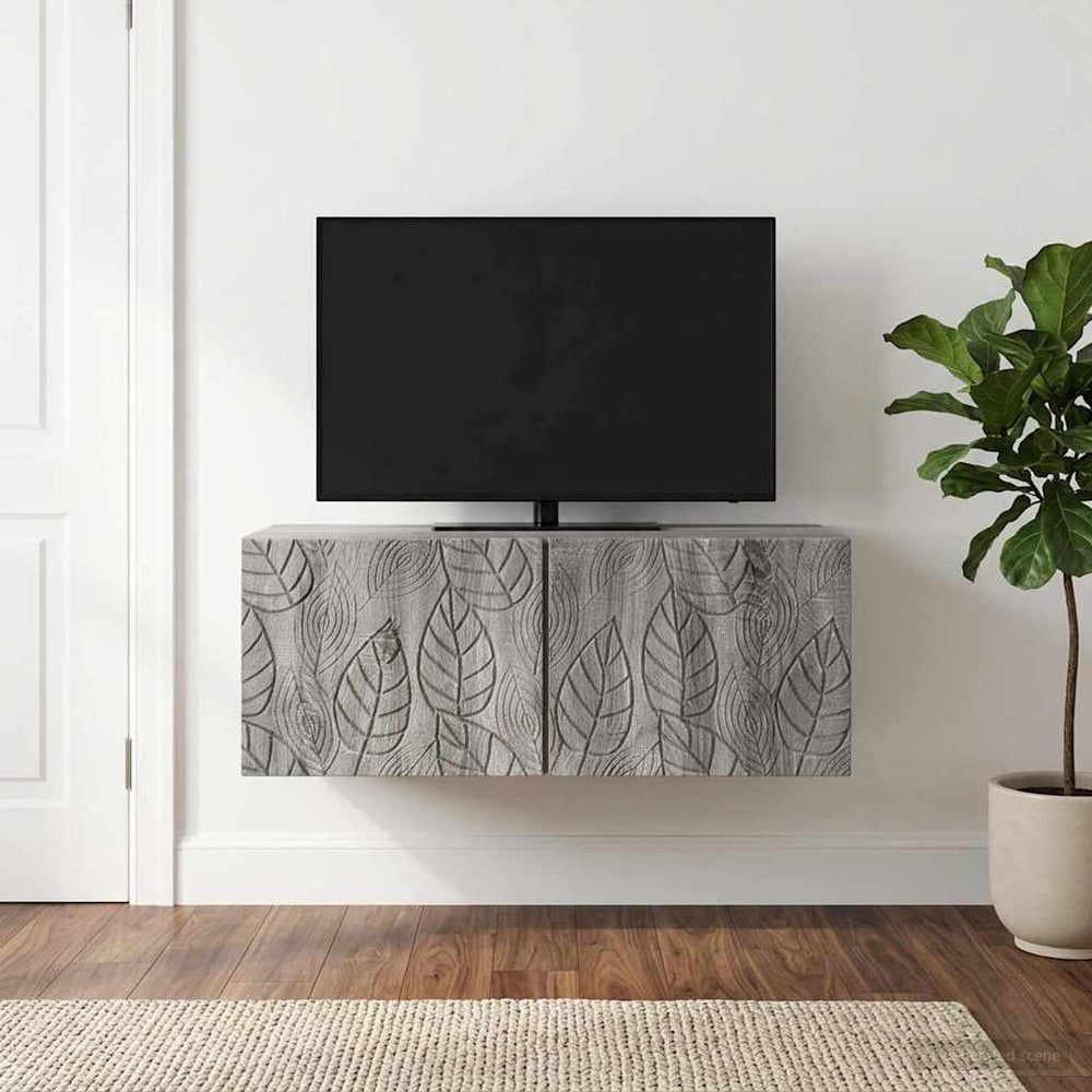 Sieninė TV spintelė 98 x 41 x 30 cm Pilka Sonoma