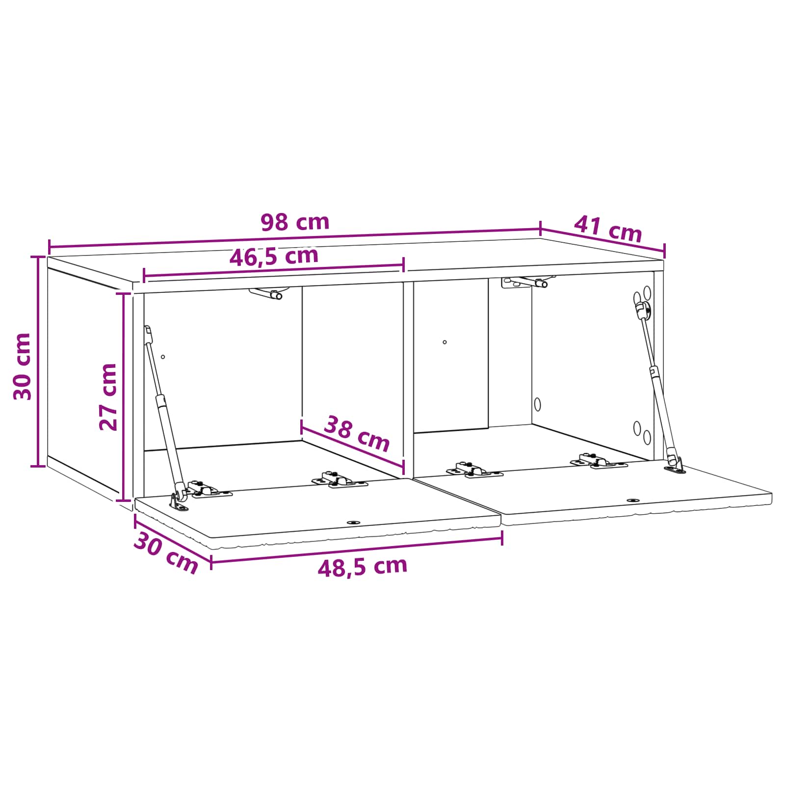 Sieninė TV spintelė 98 x 41 x 30 cm Sendintos medienos