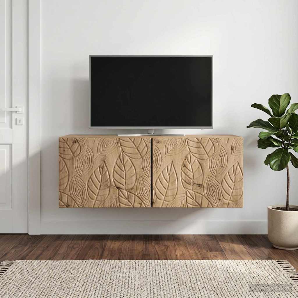 Sieninė TV spintelė 98 x 41 x 30 cm Artisano ąžuolo
