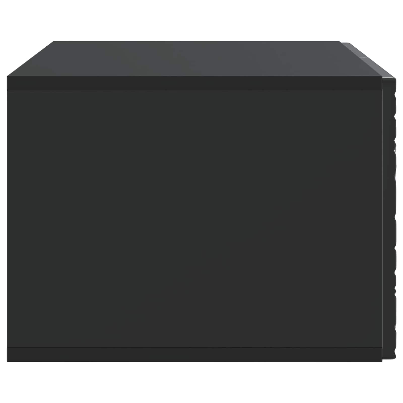 Sieninė TV spintelė 59,5 x 31 cm Juoda Apdirbta mediena
