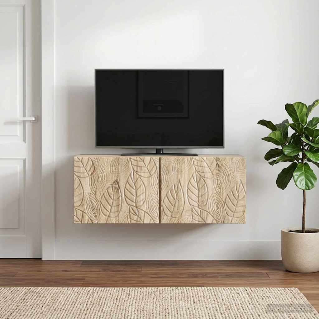 Sieninė TV spintelė 59,5 x 31 cm Sonoma ąžuolas