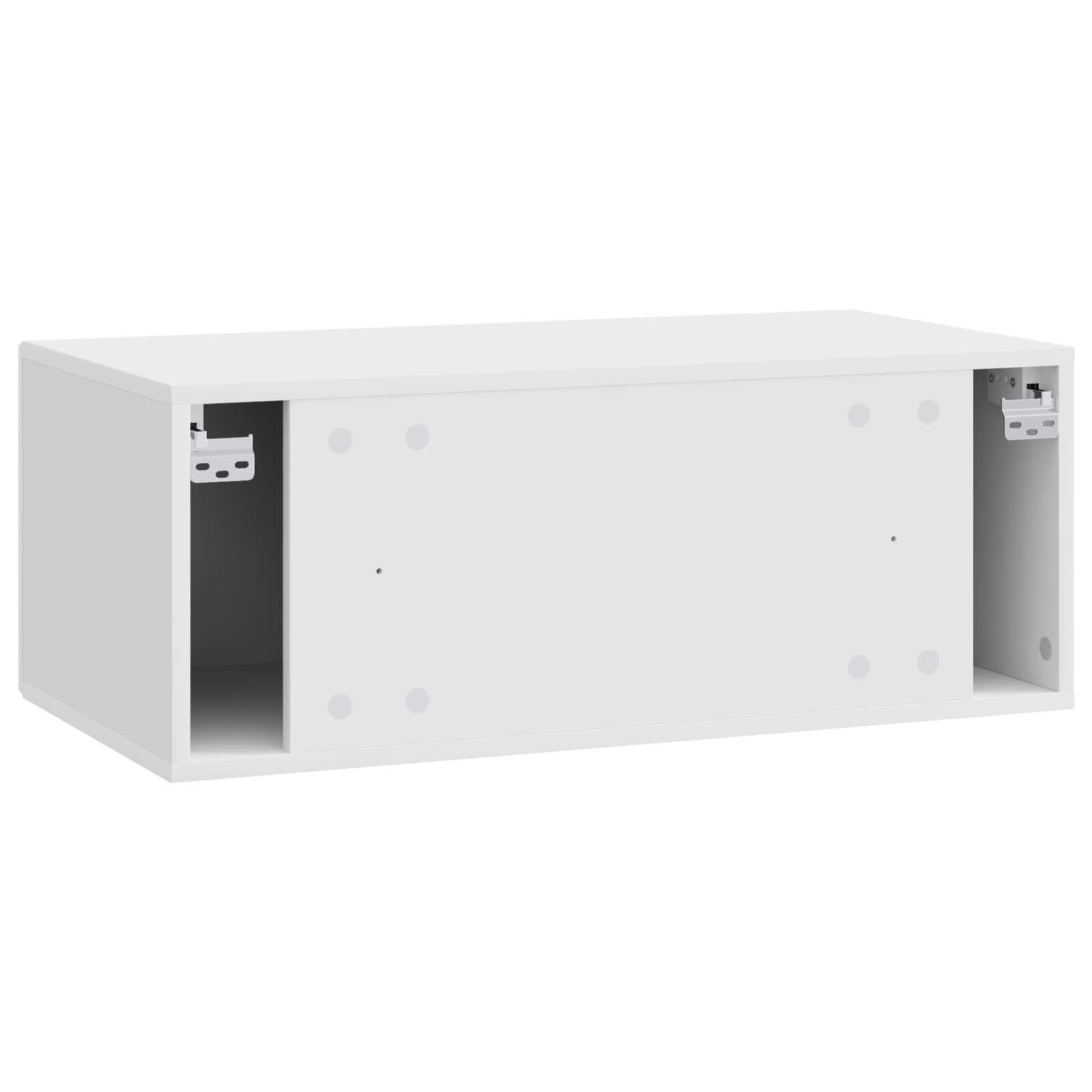 Sieninė TV spintelė 59,5 x 31 cm Itin blizgi balta