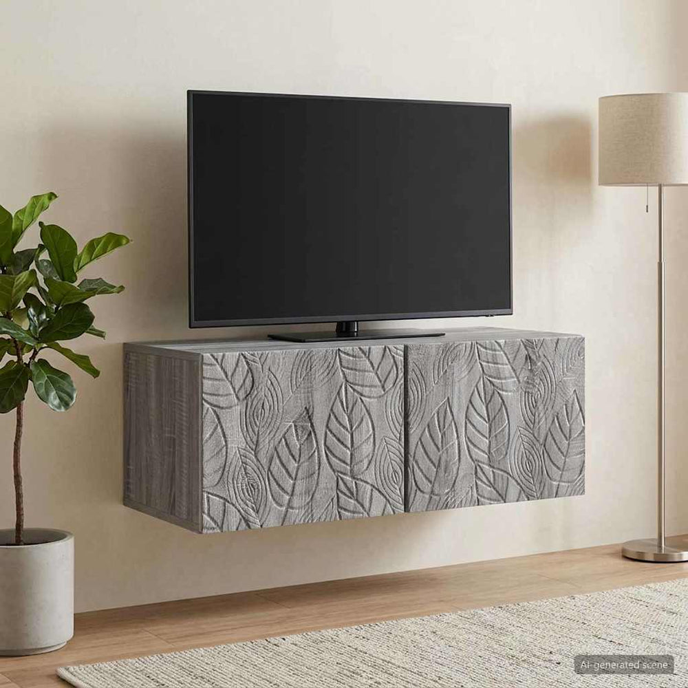Sieninė TV spintelė 59,5 x 31 cm Pilka Sonoma Apdirbta mediena