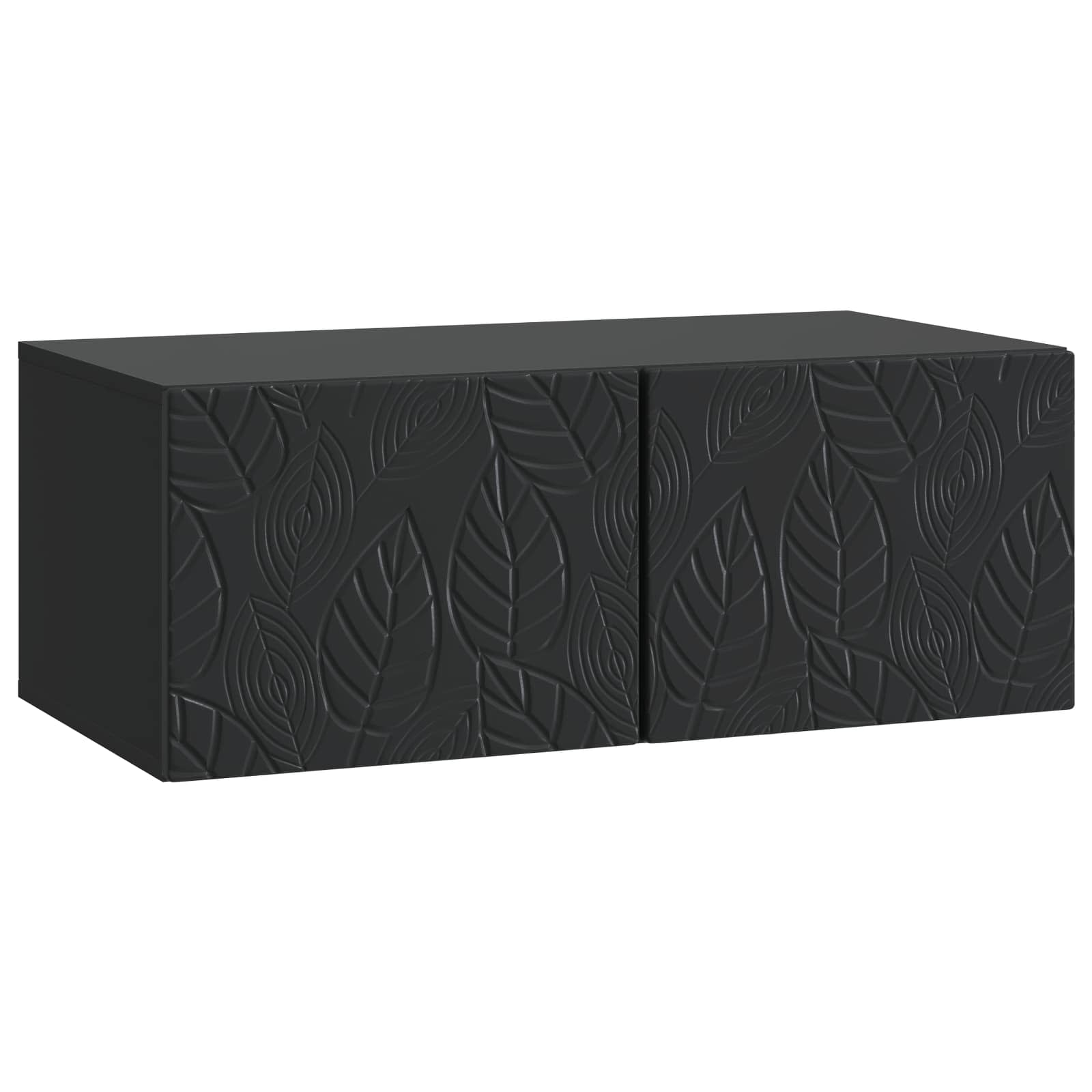 Sieninė TV spintelė 78,5 x 31 cm Juoda Apdirbta mediena