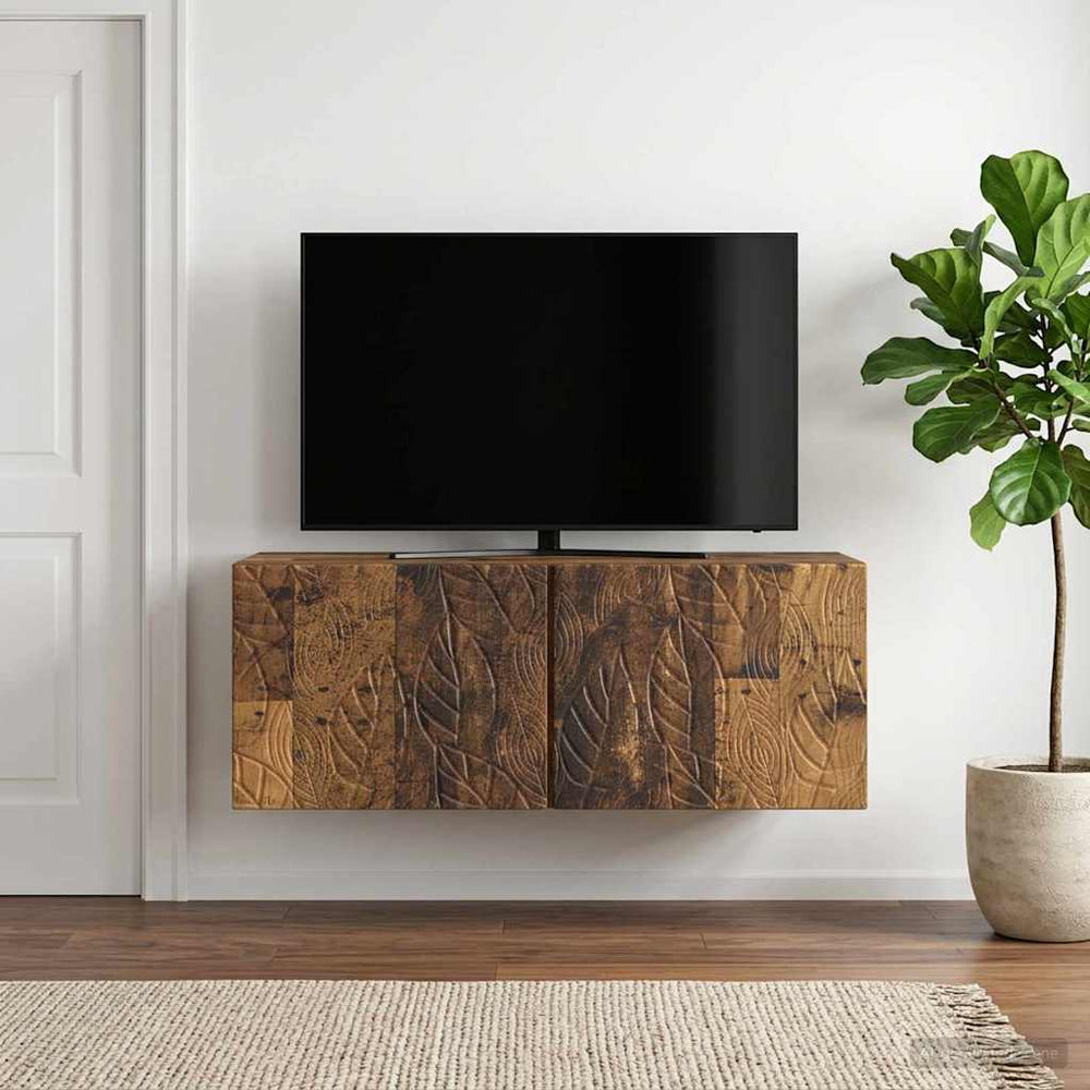 Sieninė TV spintelė 78,5 x 31 cm Sendintos medienos
