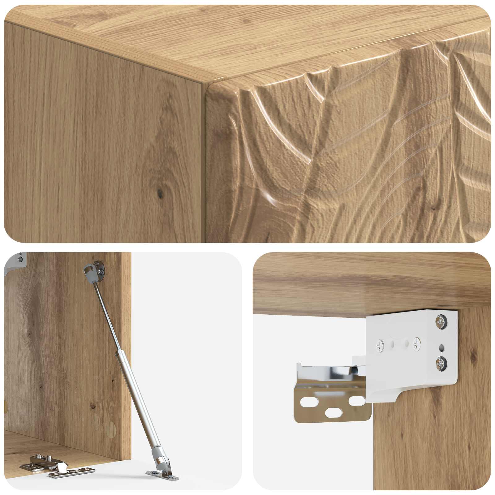 Sieninė TV spintelė 78,5 x 31 cm Artisano ąžuolo