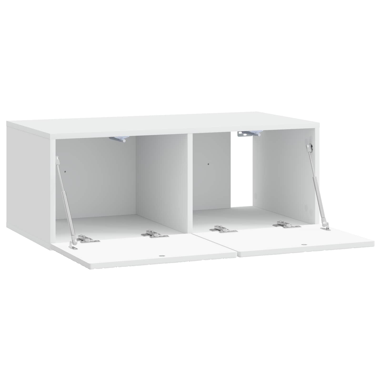Sieninė TV spintelė 98 x 31 cm Balta Apdirbta mediena