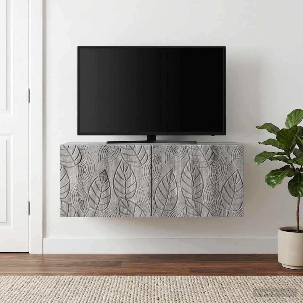 Sieninė TV spintelė 98 x 31 cm Pilka Sonoma Apdirbta mediena