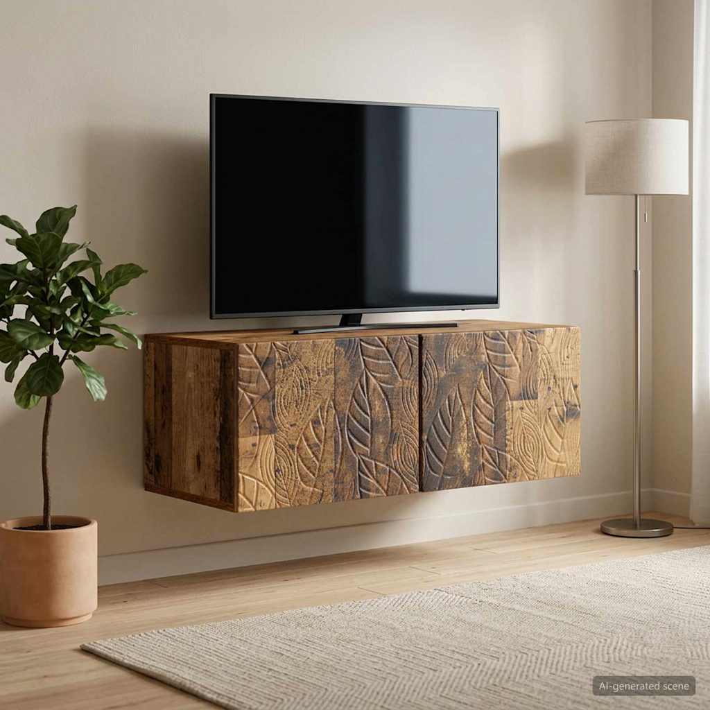 Sieninė TV spintelė 98 x 31 cm Sendintos medienos