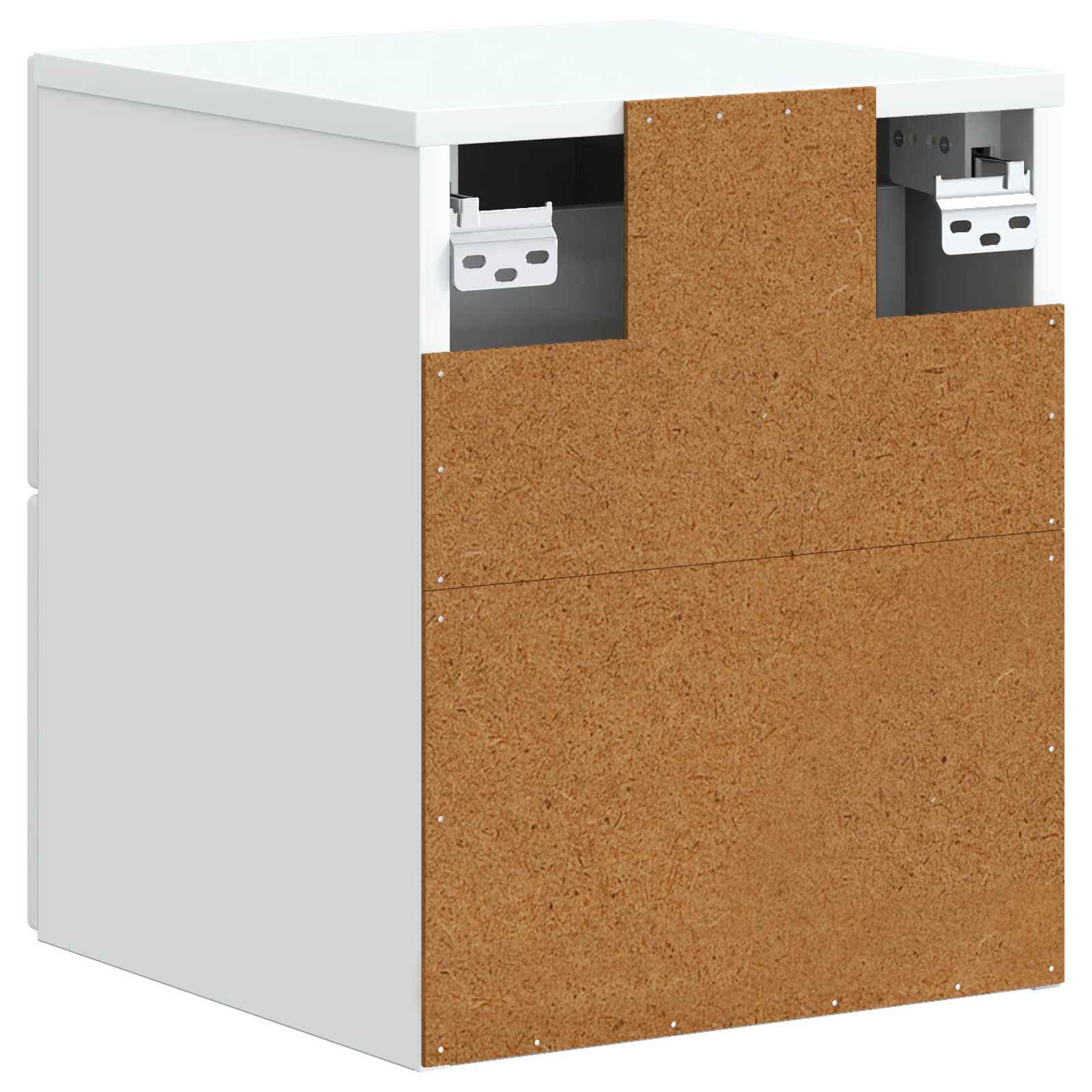 Sieninis naktinis staliukas 2 pcs Balta 34,5 x 33 x 40 cm